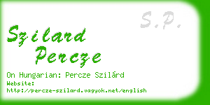 szilard percze business card