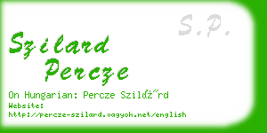 szilard percze business card